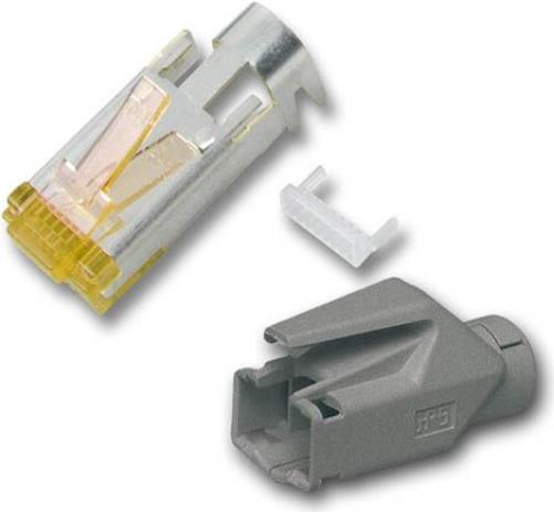 RJ45-Hirose Stecker STP, TM31 hellgrau, 50 Stück, 3 Elemente, Cat.6A Hersteller: HIROSE (H7642.12-50) von HIROSE