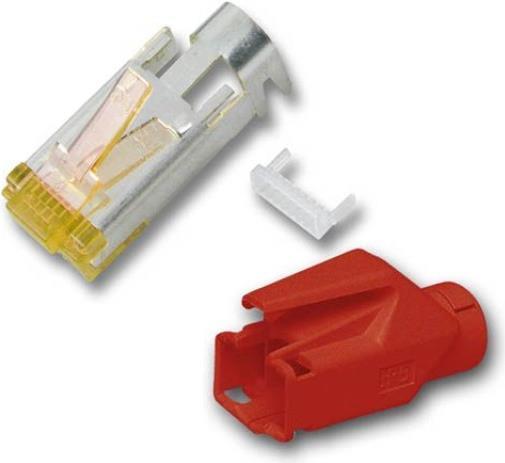 RJ45-Hirose Stecker STP, TM31 rot, 50 Stück, 3 Elemente, Cat.6A Hersteller: HIROSE (H7642.6-50) von HIROSE