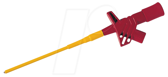 KLEPS 2600 RT - Klemmprüfspitze, 4 mm, rot, gesichert von HIRSCHMANN TEST & MEASUREMENT