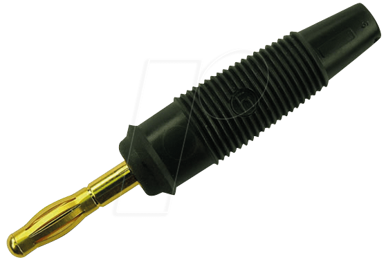 LAS 30 AU SW - Bananenstecker 4 mm, vergoldet, schwarz von HIRSCHMANN TEST & MEASUREMENT