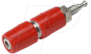 MPK 1 RT - Polklemme, isoliert mit Querloch, rot von HIRSCHMANN TEST & MEASUREMENT