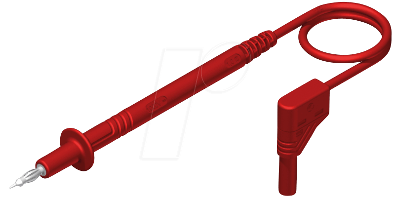 PL 2600 SILSW RT - Silikon-Messleitung, 1,0 mm², 1,0 m, rot, mit Spitze von HIRSCHMANN TEST & MEASUREMENT