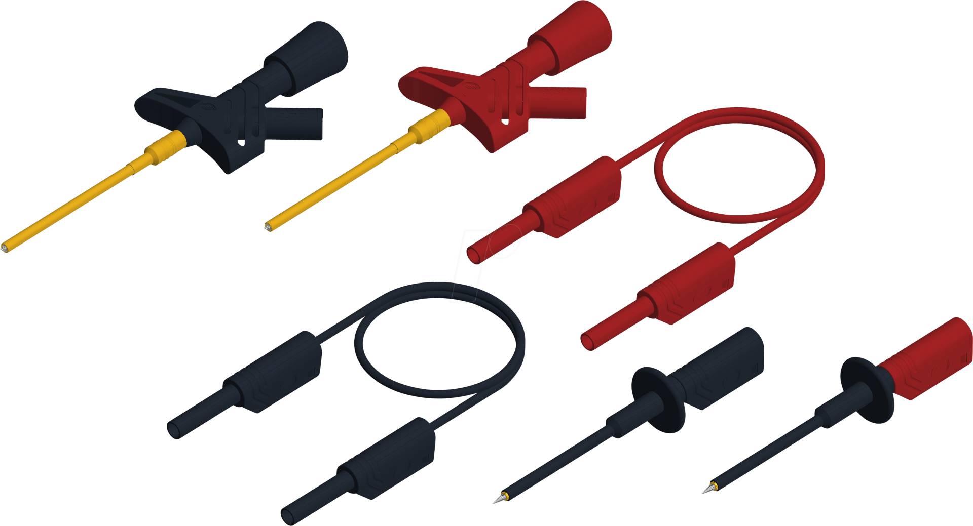 PMS 1600 - Prüfmittelset, 2mm Sicherheitssystem, 1000V von HIRSCHMANN TEST & MEASUREMENT