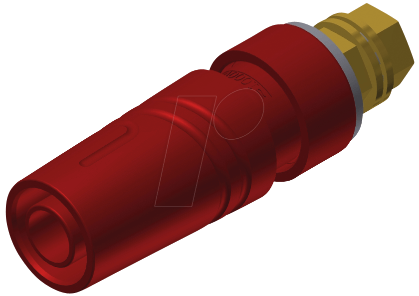 SAB 2600 G M4 RT - Aufbaubuchse, 4 mm, rot, M4 Gewinde, gesichert von HIRSCHMANN TEST & MEASUREMENT