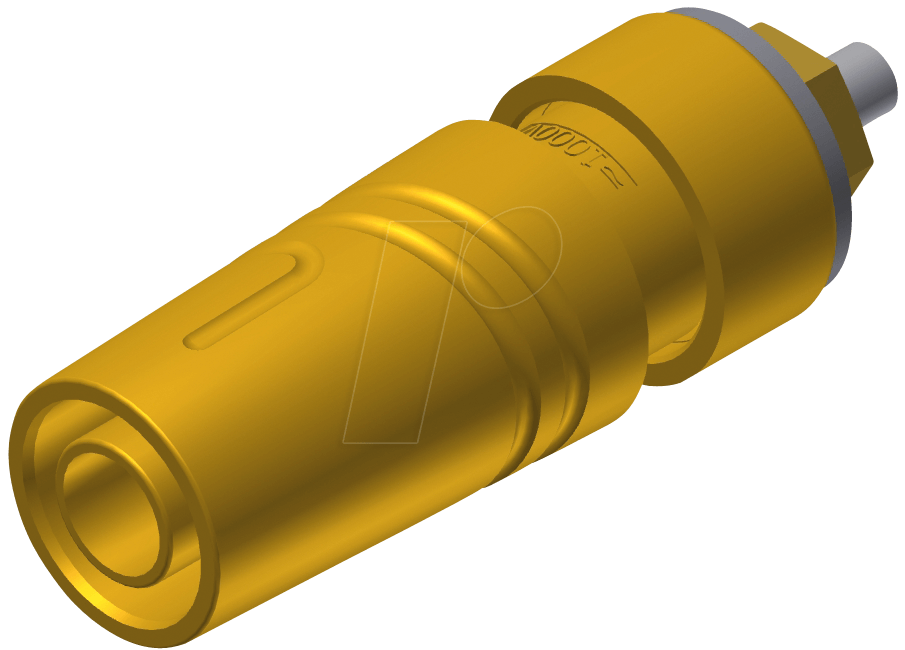 SAB 2640 LK GE - Aufbaubuchse, 4 mm, gelb, gesichert, Lötanschluss von HIRSCHMANN TEST & MEASUREMENT