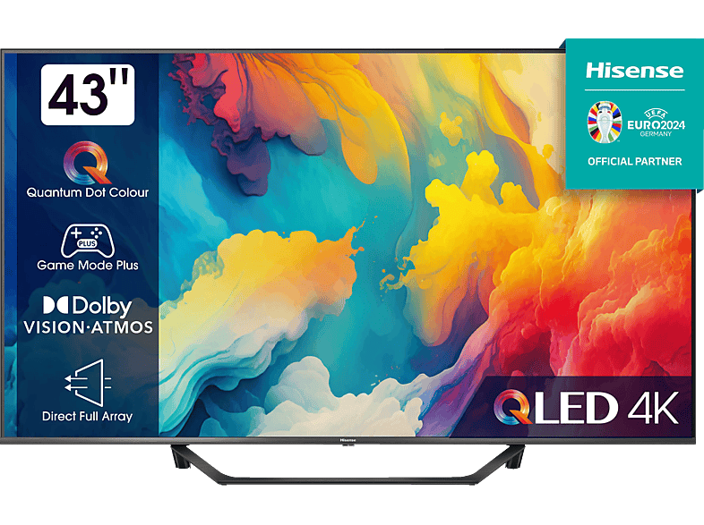 HISENSE 43A7KQ QLED TV (Flat, 43 Zoll / 109 cm, UHD 4K, SMART TV, VIDAA U6) von HISENSE