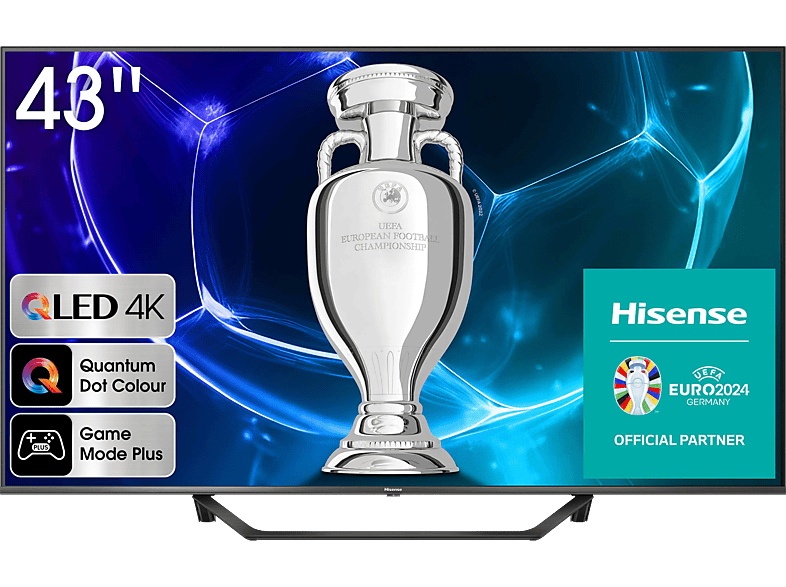 HISENSE 43A7KQ QLED TV (Flat, 43 Zoll / 109 cm, UHD 4K, SMART TV, VIDAA U6) von HISENSE