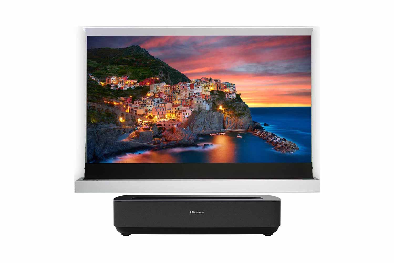 Hisense PL1 mit 100 Zoll CLR Bodenleinwand - HEIMKINORAUM Edition von HISENSE