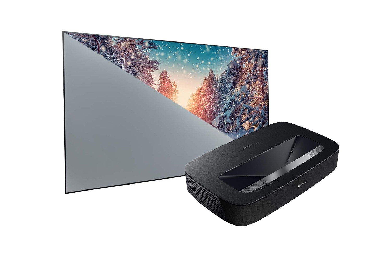 Set: Hisense PL1 Laser TV mit 100 Zoll LumaScreens CLR Leinwand - HEIMKINORAUM Edition von HISENSE