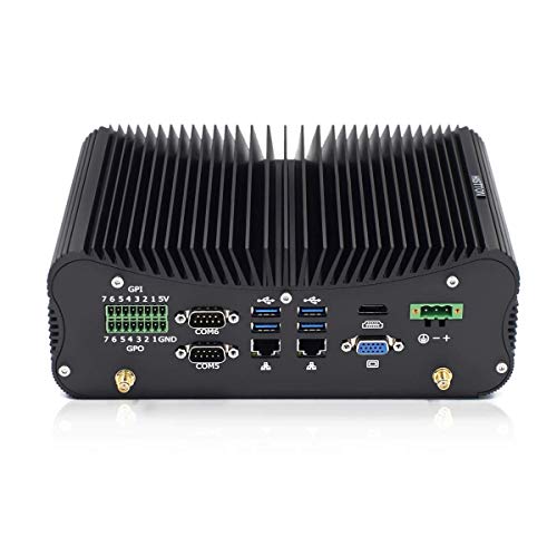 HISTTON Lüfterloser Mini PC Industrie PC Intel Core i5-10210U, 16GB RAM, 256GB SSD, Mini Computer Windows 10 Pro HDMI & VGA RS485 / 232 COM GPIO Mini Desktop Computer, LPT, USB 3.0 von HISTTON