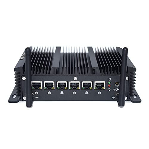 HISTTON Mini PC Firewall Router, 6 NIC-Firewall 2,5GbE, lüfterloser Mini PC Core i7-10810U 16 GB DDR4 256 GB SSD, Hardware Firewall für Netzwerke/Gateway-Router, Mini Desktop Computer, RS232 COM/HD-MI HISTTON Mini PC Firewall Router, 6 NIC-Firewall 2,5GbE, lüfterloser Mini PC Core i7-10810U 16 GB DDR4 256 GB SSD, Hardware Firewall für Netzwerke/Gateway-Router, Mini Desktop Computer, RS232 COM/HD-MI von HISTTON