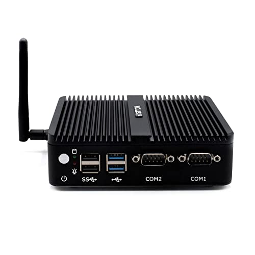 HISTTON Mini PC Lüfterloser Mini Desktop Celeron DDR4 32 GB RAM 512 GB SSD,Mini Desktop Computer,Dual LAN,BT4.0,WiFi,Mini Desktop PC mit 2 COM,HDMI/VGA Port,Windows 10 Pro Lüfterloser Mini Desktop PC von HISTTON