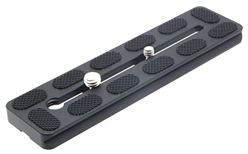 HITHUT 150 mm Universal-Schnellwechselplatte mit 1/4 Zoll und 3/8 Zoll Befestigungsschraube für Stativhalterung, Kugelkopf, DSLR-Kamera, Arca Swiss kompatibel von HITHUT