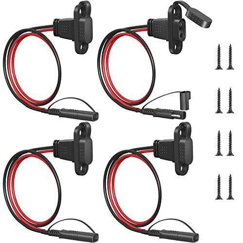 HITRENDS 4 Stück Sae Steckdose Kable,Solarstecker Adapter Schnelles Verbinden, 2 Pin auf Buchse Verlängerungskabel mit 8 Schrauben, 12AWG,1 FT, für Solar Batterieladegerät/Autos Verbinder, Schwarz Rot HITRENDS 4 Stück Sae Steckdose Kable,Solarstecker Adapter Schnelles Verbinden, 2 Pin auf Buchse Verlängerungskabel mit 8 Schrauben, 12AWG,1 FT, für Solar Batterieladegerät/Autos Verbinder, Schwarz Rot von HITRENDS