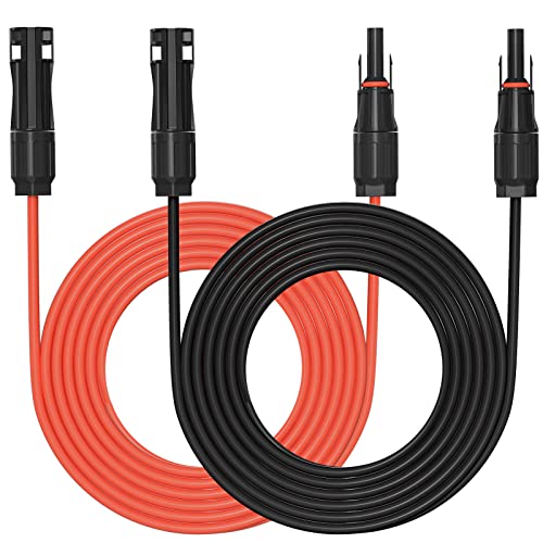 HITRENDS Solarkabel Verlängerung 5M, 4mm² Solarstecker Kompatibel 1Y2 Buchsen kabel Adapter,Wasserdicht IP68,12 AWG, Solarstecker DC 1500V, für die Verkabelung von Solarpanels, Rot+Schwarz HITRENDS Solarkabel Verlängerung 5M, 4mm² Solarstecker Kompatibel 1Y2 Buchsen kabel Adapter,Wasserdicht IP68,12 AWG, Solarstecker DC 1500V, für die Verkabelung von Solarpanels, Rot+Schwarz von HITRENDS