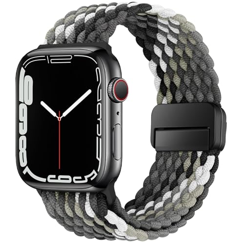 HITZEE Kompatibel mit Apple Watch Armband 49/46/45/44/42/41/40/38mm, Geflochten Band mit Magnetisch Schließe Entworfen für Apple Watch Ultra 2 Serie 10 9 8 7 SE 6 5 4 (38/40/41/42, D-Schokolade) von HITZEE