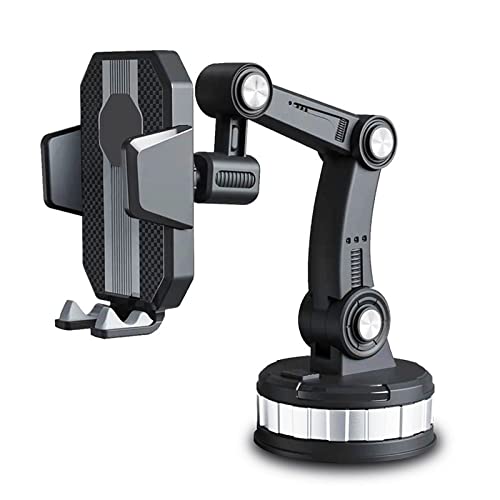 HIYITKS Kfz-Handyhalterung, Saugnapf, Universal-Halterung für Armaturenbrett, Windschutzscheibe, Fenster, Handyhalterung mit Ein-Knopf, Pop-Up-Handyhalterung mit starkem Saugnapf (schwarz) von HIYITKS