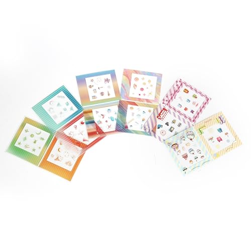 HIYQIN 12 Stück Foto-Randaufkleber, kompatibel mit Fujifilm Instax Square SQ-Film, dekorative Bilderaufkleber für Instax Square SQ1/6/10/20/40 Sofortbildkamerafilm – Regenbogen-Serie HIYQIN 12 Stück Foto-Randaufkleber, kompatibel mit Fujifilm Instax Square SQ-Film, dekorative Bilderaufkleber für Instax Square SQ1/6/10/20/40 Sofortbildkamerafilm – Regenbogen-Serie von HIYQIN