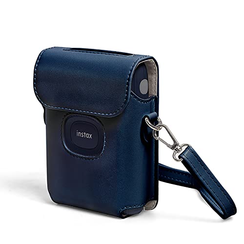 HIYQIN Mini Link 2 Druckertasche, PU-Leder Tasche für Fujifilm Instax Mini Link 2 Smartphone Printer mit Verstellbarem Schultergurt - Blau von HIYQIN