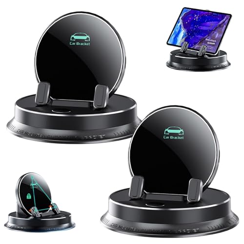 HItianya Multifunktionaler Handyhalter, Deloyye Handy Halterung, 360-Grad-Drehbare Handyhalterung Fürs Armaturenbrett Im Auto, Touch Switch Automatic Sensing, Universal 360 Car Phone Holder (*2) von HItianya