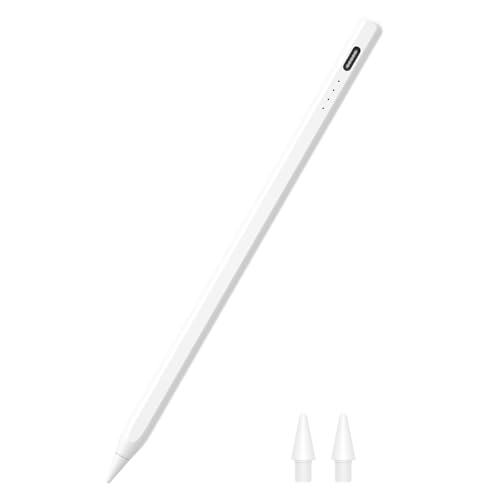 HJCE Pencil 2nd Generation für Apple,Stift für iPad 2018-2025,Mit Handfläche Ablehnung& Neigung,Kompatibel mit iPad(11(A16)/10/9/8/7/6),Pro 12.9''/11''/13''/M4, Air(3/4/5/M2/M3),Mini(7/6/5).Gen von HJCE