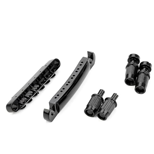 1 Stücke Schwarz 12 String Brücke Sattel Saitenhalter Set Für LP Elektrische Gitarre Teile Ersatzteile für Brücken 1 Stücke Schwarz 12 String Brücke Sattel Saitenhalter Set Für LP Elektrische Gitarre Teile Ersatzteile für Brücken von HJKLBGT