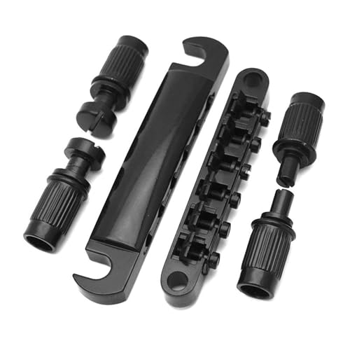 E-Gitarre Obere Und Untere Geteilte Brücke LP-Brücke Feste Brücke Schwarz Gold Chrom Ersatzteile für Brücken(Black) von HJKLBGT