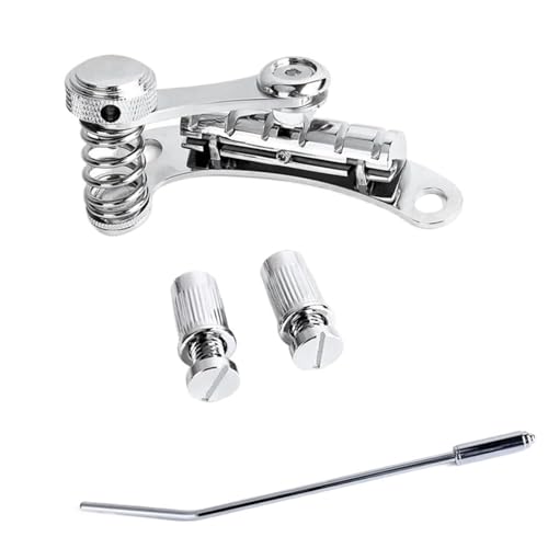 Elektrische Gitarre Saitenhalter Tremolo Flat Top Body Unit Vibrato Bridge Für LP/SG Ersatzteile für Brücken(Silver) von HJKLBGT