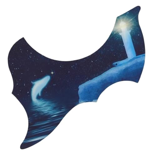selbstklebend Schlagbrett für Gitarre 1 Pcs 40/41 Zoll Farbe Malerei Folk Akustische Gitarre Schlagbrett Pick Guard Anti-Scratch Platte Zubehör(C) von HJKLBGT