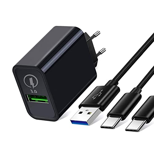 18W USB Ladegerät Netzteil für Samsung Galaxy A13 A12 A53 A52 A52S A51 A71 A32 A42 A23 A33 5G A21S S20 S21 Plus Ultra FE A31,M13 M22 M23 M33 M51 M52,Quick Charge 3.0 Schnellladegerät+2Pack Ladekabel 18W USB Ladegerät Netzteil für Samsung Galaxy A13 A12 A53 A52 A52S A51 A71 A32 A42 A23 A33 5G A21S S20 S21 Plus Ultra FE A31,M13 M22 M23 M33 M51 M52,Quick Charge 3.0 Schnellladegerät+2Pack Ladekabel von Happy Buying