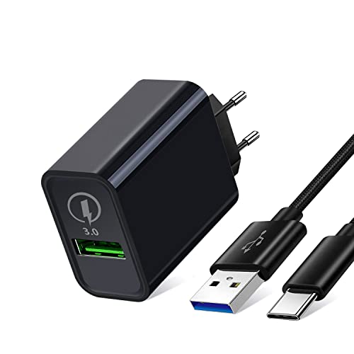 USB Ladegerät für Samsung Galaxy S20 S21 Plus Ultra FE A53 A13 5G A21S A72 A50 A31 A32 A42 A04S A03S,Sony Xperia 1 5 10,18W Netzteile Schnellladegerät Quick Charge 3.0 Adapter/Stecker und Ladekabel USB Ladegerät für Samsung Galaxy S20 S21 Plus Ultra FE A53 A13 5G A21S A72 A50 A31 A32 A42 A04S A03S,Sony Xperia 1 5 10,18W Netzteile Schnellladegerät Quick Charge 3.0 Adapter/Stecker und Ladekabel von Happy Buying
