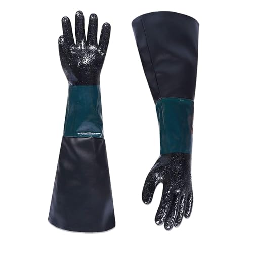 HJSSAA Sandstrahlhandschuhe,23,6 Zoll Gummi Handschuhe für Sandstrahl-Reinigung für Modell 60, 90, 110, 260 Sandstrahlschrank HJSSAA Sandstrahlhandschuhe,23,6 Zoll Gummi Handschuhe für Sandstrahl-Reinigung für Modell 60, 90, 110, 260 Sandstrahlschrank von HJSSAA