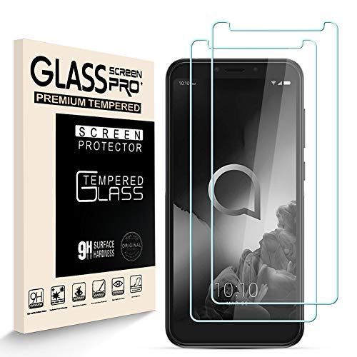 HJX Stücke Schutzfolie für Alcatel 1S 2019, 9H-Härte Tempered Glass, Anti-Kratzer, Einfache Installation, Anti-Fingerabdruck Displayschutzfolie für Alcatel 1S 2019 [2 Stück] von HJX