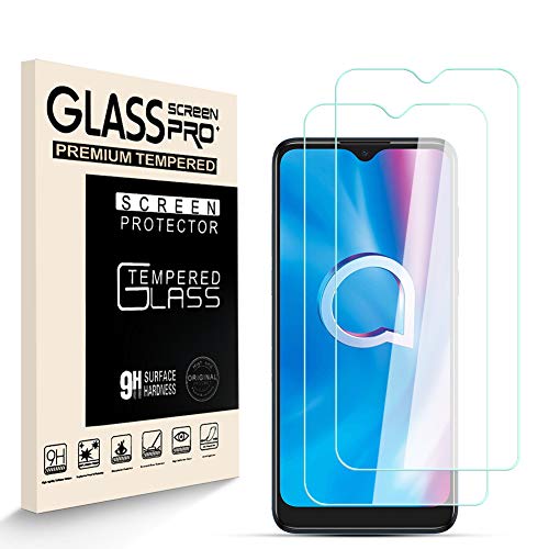 HJX Stücke Schutzfolie für Alcatel 1S 2020, 9H-Härte Tempered Glass, Anti-Kratzer, Einfache Installation, Anti-Fingerabdruck Displayschutzfolie für Alcatel 1S 2020 [2 Stück] von HJX