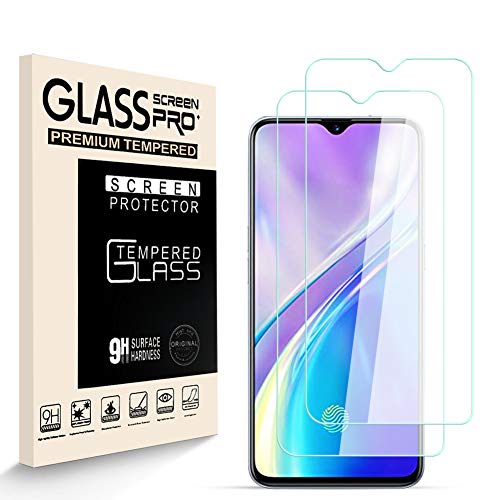 HJX Stücke Schutzfolie für Realme X2, 9H-Härte Tempered Glass, Anti-Kratzer, Einfache Installation, Anti-Fingerabdruck Displayschutzfolie für Realme X2 [2 Stück] von HJX