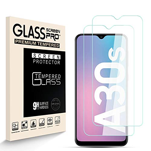 Stücke Schutzfolie für Samsung Galaxy A30S, 9H-Härte Tempered Glass, Anti-Kratzer, Einfache Installation, Anti-Fingerabdruck Displayschutzfolie für Samsung Galaxy A30S [2 Stück] von HJX