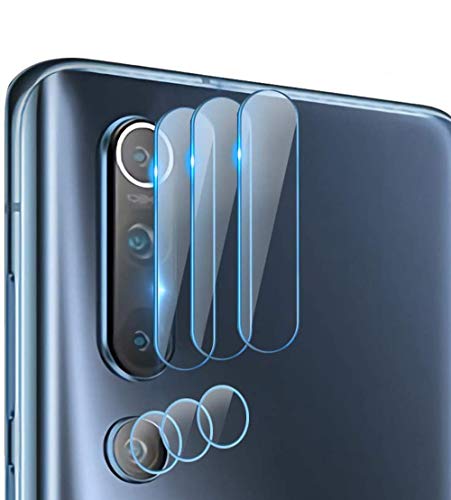 Kamera Stücke Schutzfolie für Xiaomi Mi Note 10/Note 10 Pro, Kratzfester, Blasenfrei, 9 Härte HD Transparenz Kamera Objektiv Tempered Glass Displayschutzfolie für Mi Note 10/10 Pro [3 Stück] von HJX