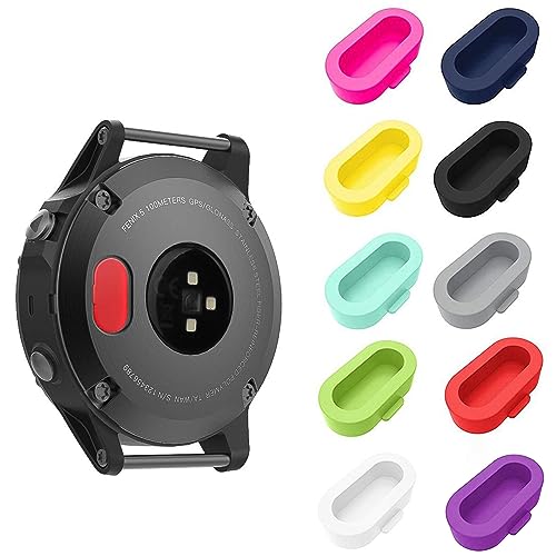 HJYuan Staubschutzstecker, kompatibel mit Garmin Fenix 5/5S/5X/6/6S/6X/6 Pro/6S Pro/6X Pro/Forerunner 935/Vivoactive 3/4/4S Smartwatch, Silikon, Ladeanschluss, Schutz, Anti-Staub-Stecker, Kappen, HJYuan Staubschutzstecker, kompatibel mit Garmin Fenix 5/5S/5X/6/6S/6X/6 Pro/6S Pro/6X Pro/Forerunner 935/Vivoactive 3/4/4S Smartwatch, Silikon, Ladeanschluss, Schutz, Anti-Staub-Stecker, Kappen, von HJYuan