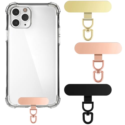 HJZHII 3 Stück Edelstahl Handy Kette Halterung Patch,Handyschlaufe Universal Tether Tabs,Lanyard Handy Handykette Universalpads Diebstahlschutz Handyband Pads für Phone Anti Verlust Ultradünnem HJZHII 3 Stück Edelstahl Handy Kette Halterung Patch,Handyschlaufe Universal Tether Tabs,Lanyard Handy Handykette Universalpads Diebstahlschutz Handyband Pads für Phone Anti Verlust Ultradünnem von HJZHII