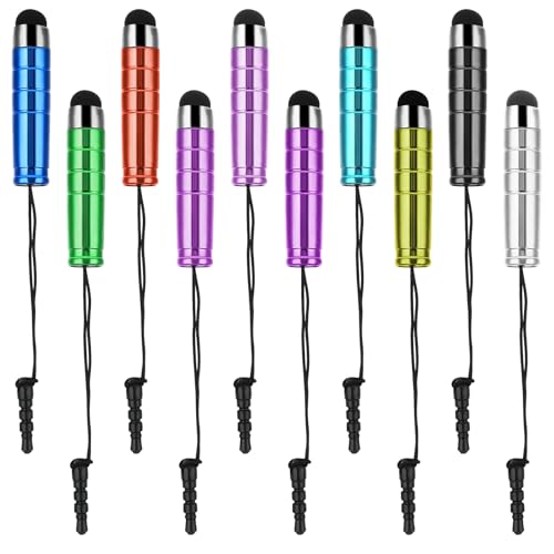 HJZHII Mini Stylus Touch Pen, Kurzer Stylus Pen für Touchscreens mit 3,5-mm-Anschluss, kompatibel mit allen Touchscreen-Geräten, 10 Stück von HJZHII
