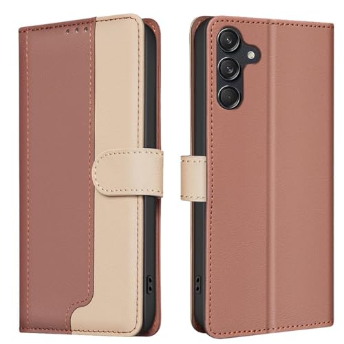 HJZSZX Für Samsung A23 (4G 5G) Luxus-Leder-Brieftaschen-Karten-Telefonhülle (Für Samsung A23 (4G 5G)/Braun) von HJZSZX