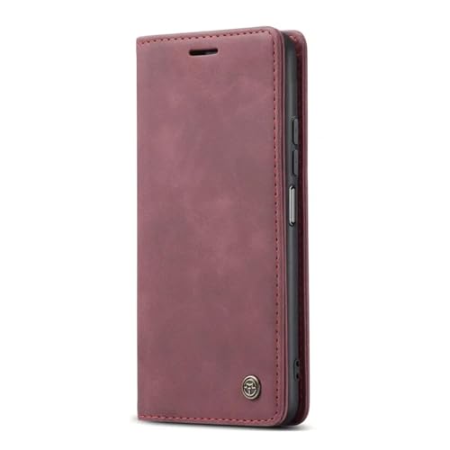 HJZSZX Für Samsung A32 (5G) Leder-Handyhülle mit Brieftaschenformat (Für Samsung A32 (5G)/Rot) von HJZSZX