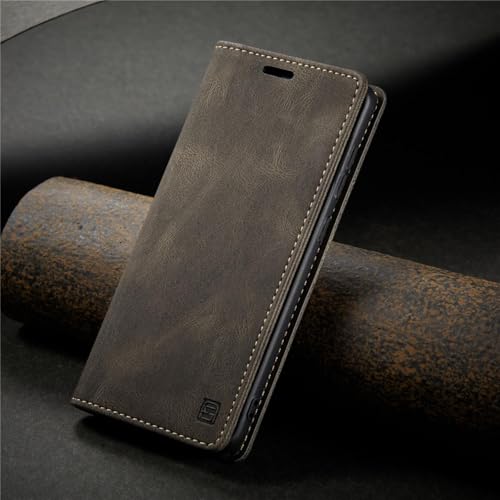 HJZSZX Für Samsung S10 (4G) Magnetische Ledertasche Brieftasche Kartenhülle Tasche (Für Samsung S10 (4G)/Kaffee) von HJZSZX