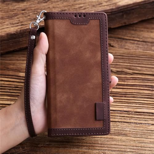 HJZSZX Für SamsungA50 A50S A30S Ledertasche Brieftaschen-Schutzhülle (Für SamsungA50 A50S A30S/Braun) von HJZSZX