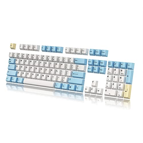 HK GAMING Farbsublimationstastenkappen | Cherry Profil | Dicke PBT Keysets für mechanische Tastatur (139 Tasten, Pegaso) von HK GAMING