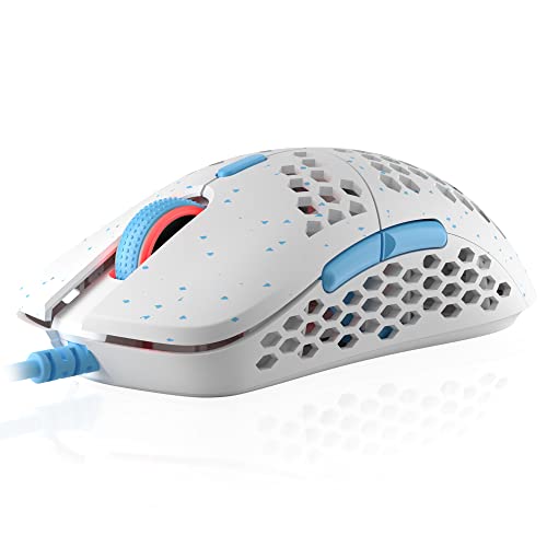 HK Gaming Mira M Ultra Lightweight Honeycomb Shell Wired Gaming Mouse - 6 Buttons - 2.1 oz (63 g) (Mittlere | Mira-M, Massalia) von HK GAMING