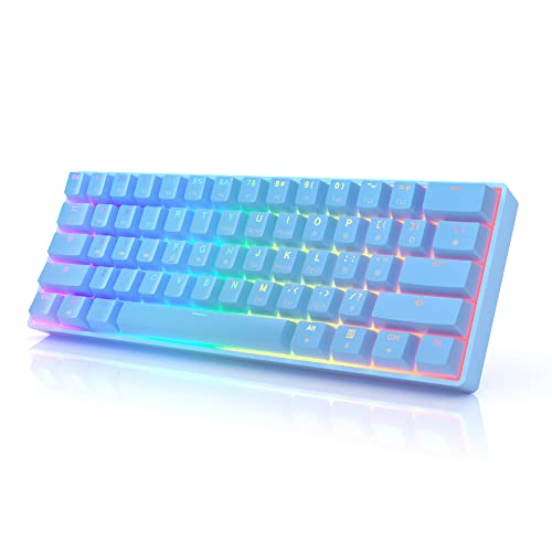 HK Gaming GK61 mechanische 60 Prozent Tastatur | 61 programmierbare Tasten mit RGB Beleuchtung | Kompatibel mit Windows PC & Mac | QWERTY Layout | Hotswap Gateron Optical Brown Switches | Malibu von HK Gaming