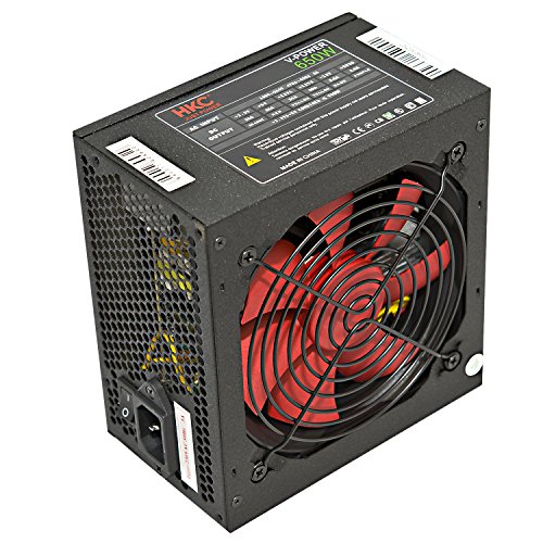 HKC® V-POWER 650 Watt ATX PC-Netzteil, Schutzschaltkreise: OPP, OCP, OVP, SCP, 20+4pin Stromversorgung, PFC, leise, 120mm FAN (V-650) von HKC