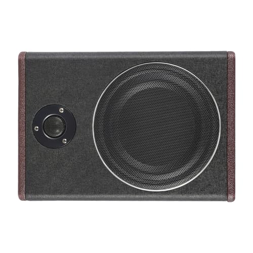 HKDAZZLYN 8 Zoll 600W Subwoofer Aktiv Powered Untersitz-Auto Audio Subwoofer 12V eingebautem Verstärker für Auto-LKW-Wohnmobil, schwarz von HKDAZZLYN