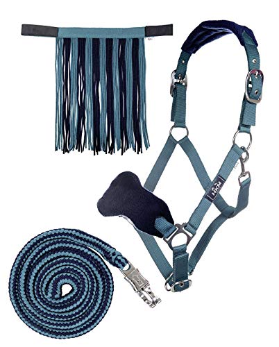 HKM 10734 Halfterset, Halfter Fliegenfransen Strick 180cm Panikhaken, Pony VB WB HKM 10734 Halfterset, Halfter Fliegenfransen Strick 180cm Panikhaken, Pony VB WB von HKM